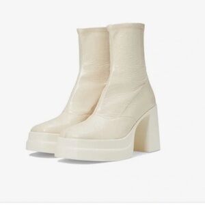 Free People Cream Ankle Boots